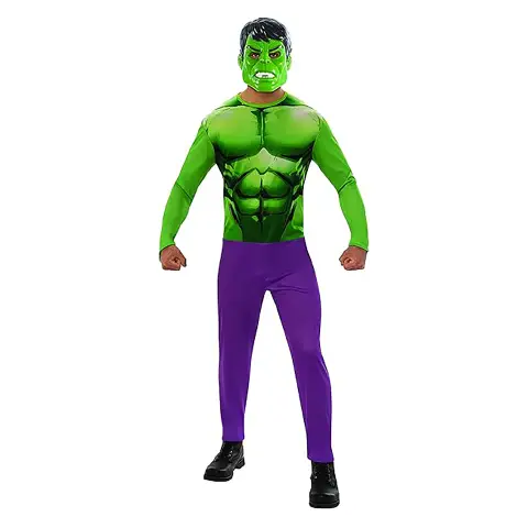 Costume Hulk Adulto Con Maschera Taglia M - confezione 29 pz