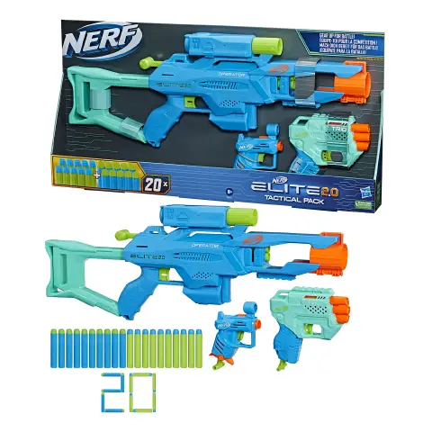 Nerf Elite 2.0 Tactical Pack 3 Blaster + 20 Dardi