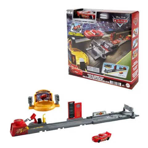 Cars Pista di Lancio Piston Cup con Saetta McQueen 50 cm