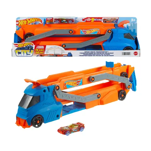 Hot Wheels Trasportatore Pista Super Velocità con Camion