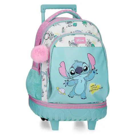 Stitch Little Destruction Zaino Con Carrellino 2 Ruote 45 Cm