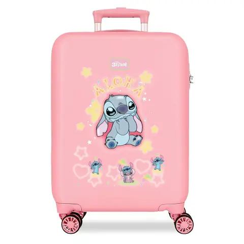 Stitch You & Me Trolley Abs 55 Cm 4 Ruote Rosa