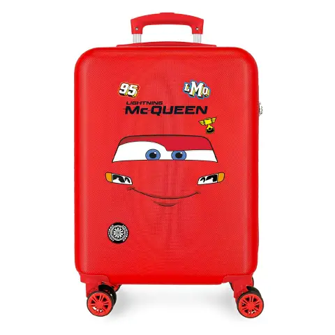 Cars Lightning McQueen Trolley Abs 55 Cm 4 Ruote Rosso