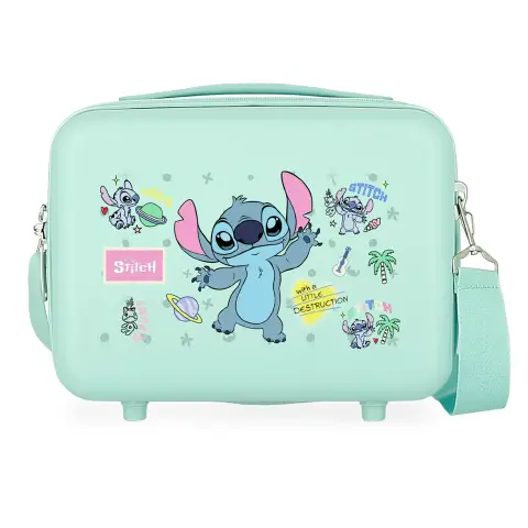 Stitch Little Destruction Neceser Abs Turchese