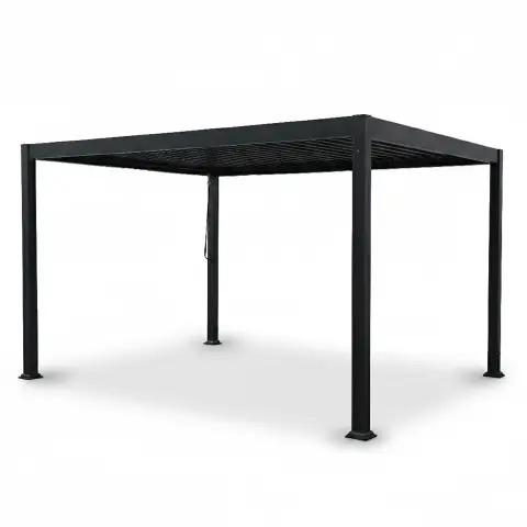 Pergola Bioclimatica, Gazebo 3x4 Metri con Lamelle Orientabili, Acciaio e Alluminio, Antracite