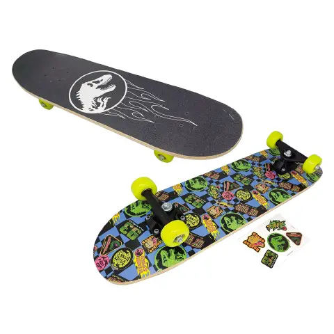 Jurassic Park Skateboard Con Stickers Inclusi