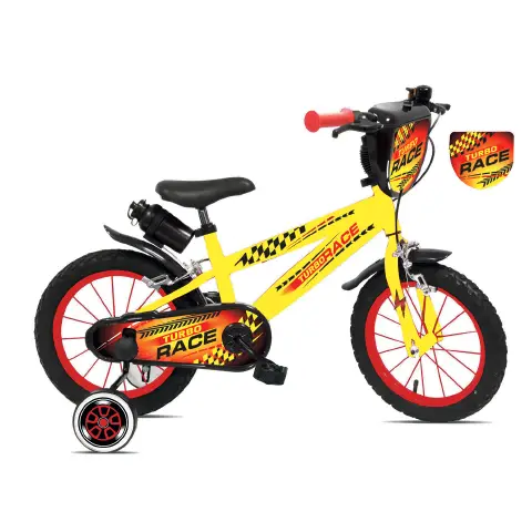 Bicicletta 16 Pollici Turbo Race, Bici per Bambini 4-6 Anni