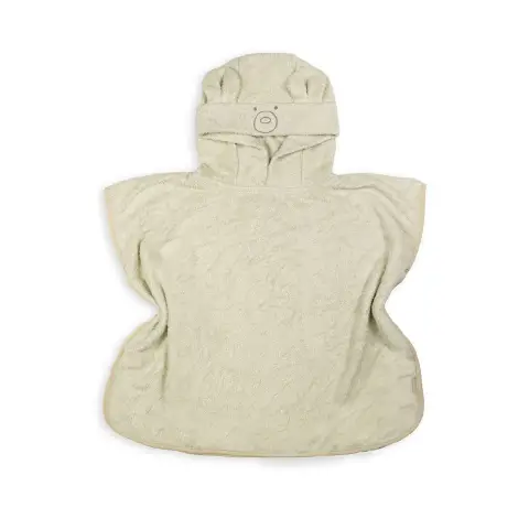 Poncho Accappatoio Bamboom in Spugna di Bambù – Oyster Grey – Taglia 0-2 Anni