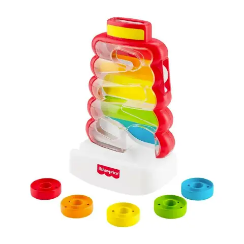 Fisher Price Piramide 5 Anelli Con Base Dondolante E Labirinto