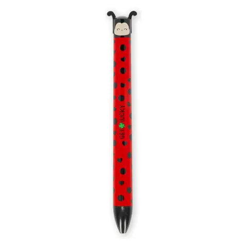 Legami - Penna Click&Clack a Due Colori, Tema Ladybug