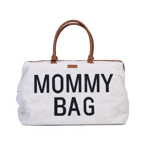 Mommy Bag Borsa Fasciatoio con Materassino Teddy Off White