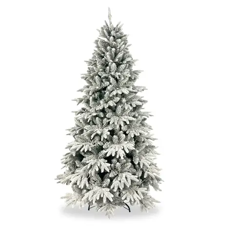 Albero di Natale Nevira Innevato, 1205 Rami con Apertura a Ombrello, Altezza 210 cm
