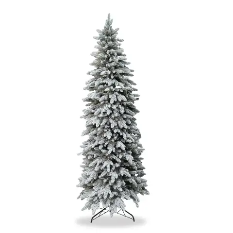 Albero di Natale Slim Innevato Fitz Roy, 422 Rami in 100% PE Real Touch , Altezza 210 cm