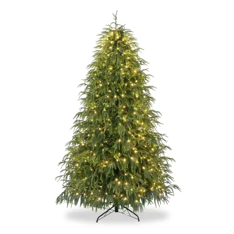 Albero di Natale Luminoso Heritage Ultra-Realistico, 850 Rami, 450 Led, Altezza 210 cm