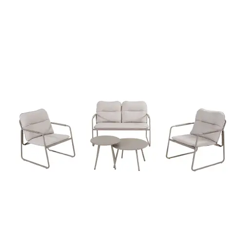 Salottino Furore Tortora 4 Posti Set Lounge Giardino