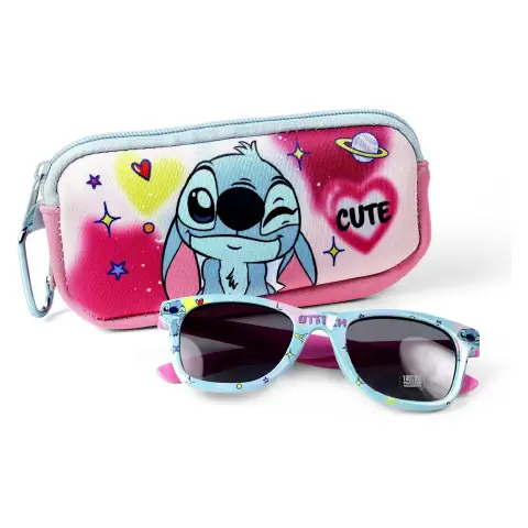 Stitch Occhiali Da Sole Con Custodia