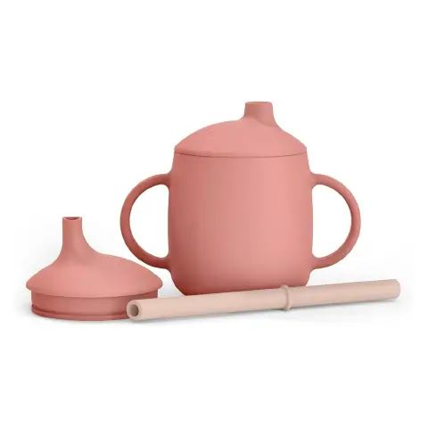 Tazza Evolutiva Per Bambini In Silicone 3 In 1 Rosa Suavinex