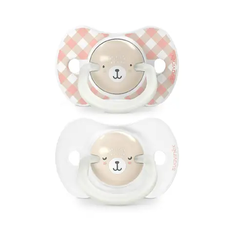 Succhietto Per La Notte Con Tettina In Silicone - Si Illumina Al Buio 2 Pezzi Rosa 0/6m