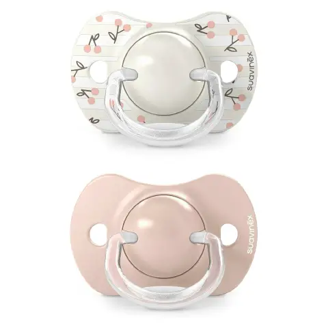 Birdies Succhietto Con Tettina In Silicone 0/6m Rosa 2 Pezzi  Suavinex
