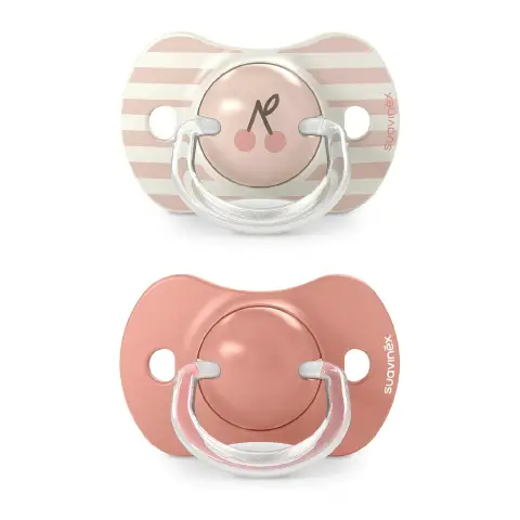 Birdies Succhietto Con Tettina In Silicone +18M Rosa 2 Pezzi Suavinex