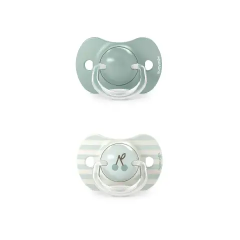 Birdies Succhietto Con Tettina In Silicone +18M Verde 2 Pezzi Suavinex