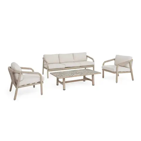 Salotto Kalimera Timber Set 4 Pezzi Outdoor Bizzotto