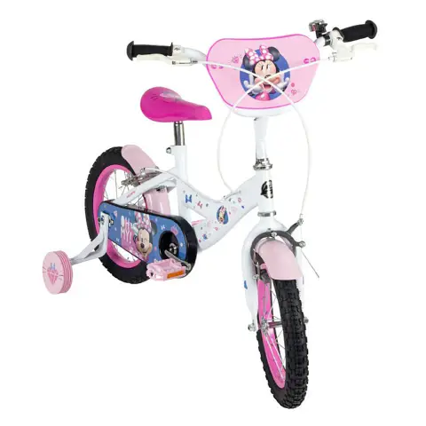 Bicicletta Bambina 14" Minnie Con Rotelle