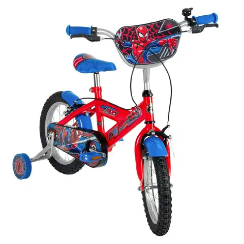 Bicicletta Bambino 14" Spiderman Con Rotelle