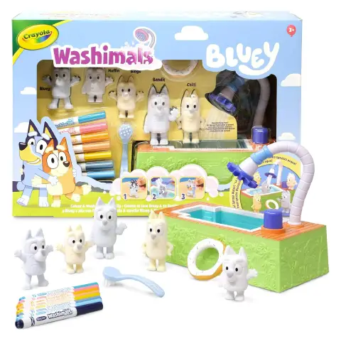 Washimals Pets - Set Attività In Piscina 5 Cuccioli Bluey