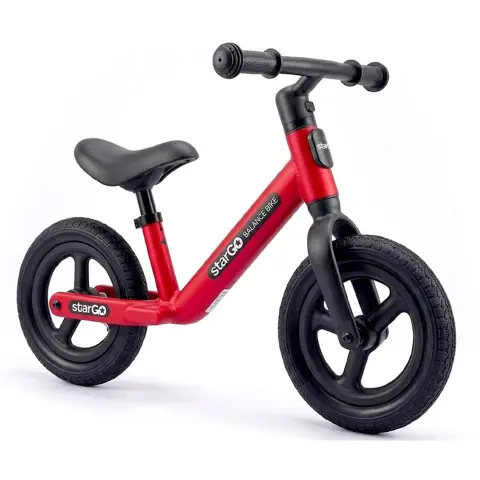 Bicicletta Balance Bike StarGo con Sellino Regolabile, Ruote 25 cm, Rossa