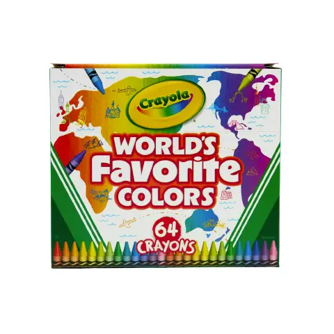 World's Favorite Colors Crayola Pastelli A Cera 64 Pezzi