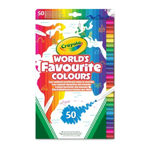 World's Favorite Colors Pennarelli Superpunta Lavabili 50 pz