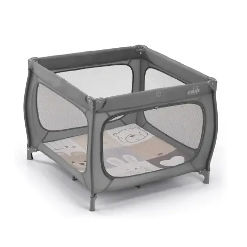 Qbox Di Cam Lettino Da Campeggio Antracite Con Tappeto 96x96x105h