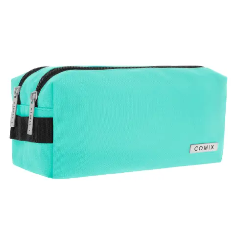 Astuccio Scuola 2 Zip Comix Acquamarina