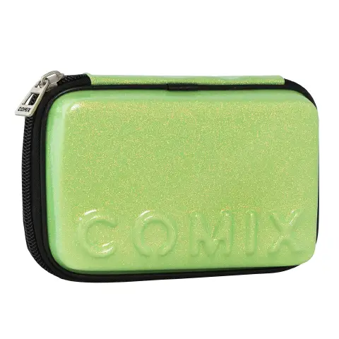 Astuccio Scuola Corredo Maxi Zip Comix Glitter Verde