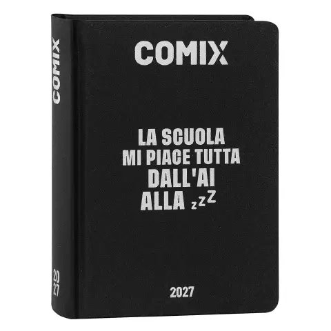 Comix Diario Agenda 16 Mesi Mignon Plus Black&silver