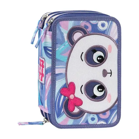 Mofu Mofu Astuccio Scuola Corredo 3 Zip Panda