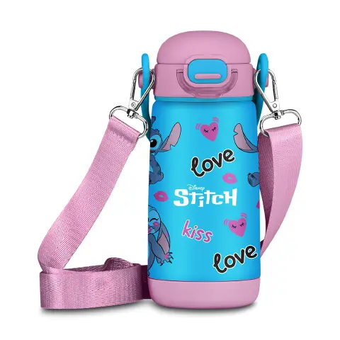 Borraccia Stitch Bambini 400ml Inox con Tracolla