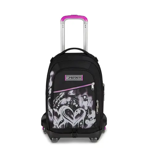 Trolley Zaino Scuola Seven Jack 8WD New Plumpy Line Girl