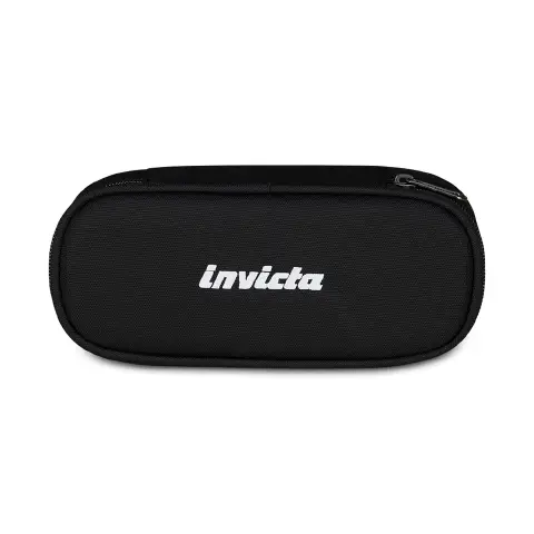 Pencil Bag Lip Plain Grs Jet Black