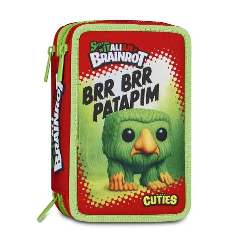 Astuccio 3 Zip Brainrot Brr Brr Patapim Kit 44 Pezzi