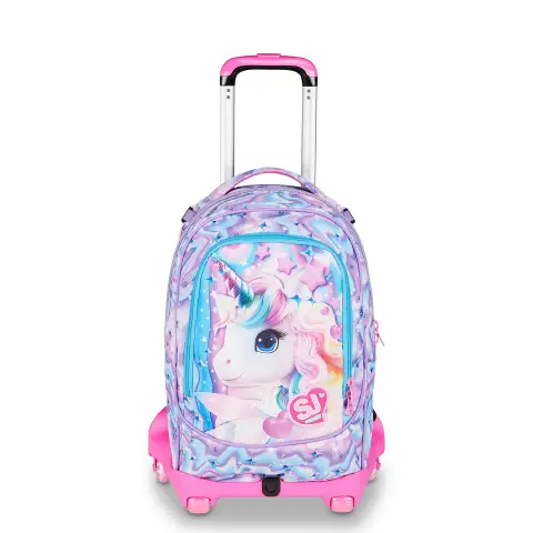Sj Gang Glow Led Unicorn Girl Zaino 34 Litri con Trolley Jack-8wd
