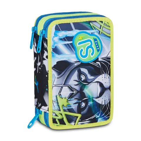 Astuccio 3 Zip Sj Gang Glace Panther Boy 45 Pezzi