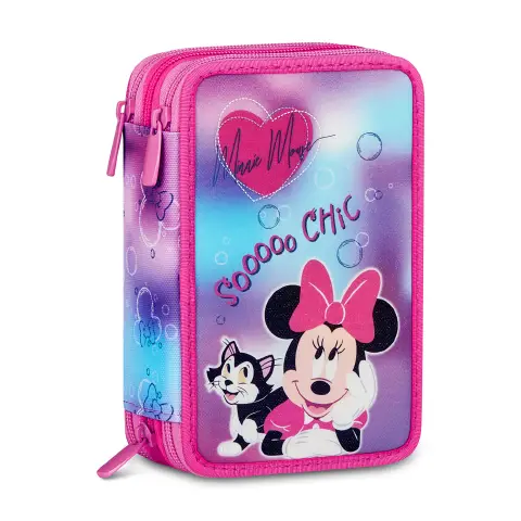Astuccio Minnie Chic Touch 3 Zip 44 Pezzi