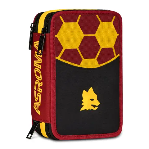 Astuccio 3 Zip Roma Lupetto School Completo 45 Pezz