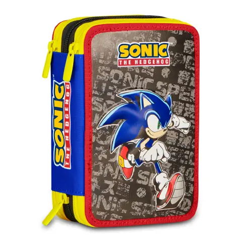 Sonic The Hedgehog Speed Astuccio 3 Zip