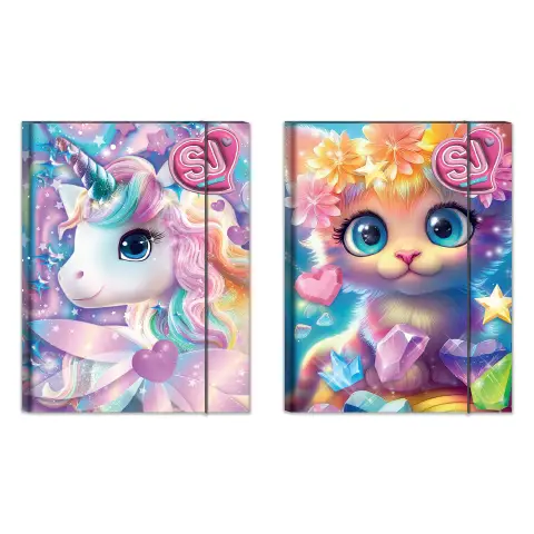 Sj Gang Animali Girl Cartellina con Elastico Ds01
