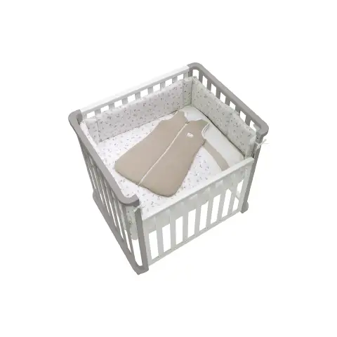 Letto Infinito Evolutivo 6in1 Bianco-Tortosa con Tessile Land