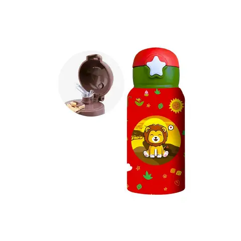 Borraccia Termica Mypiky Baby Con Cannuccia ml 500 Leoncino