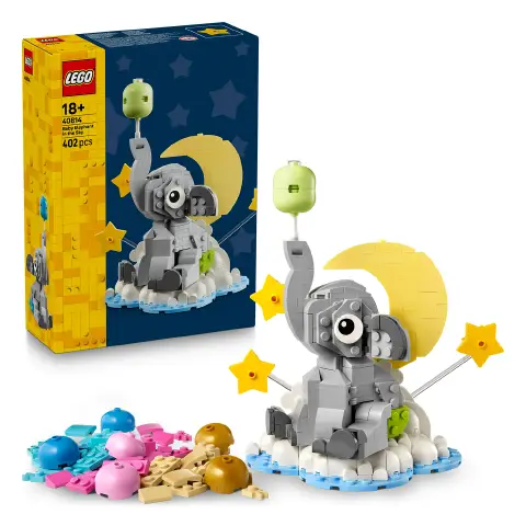 LEGO 40814 Elefantino tra le Stelle Decorazione Bebè